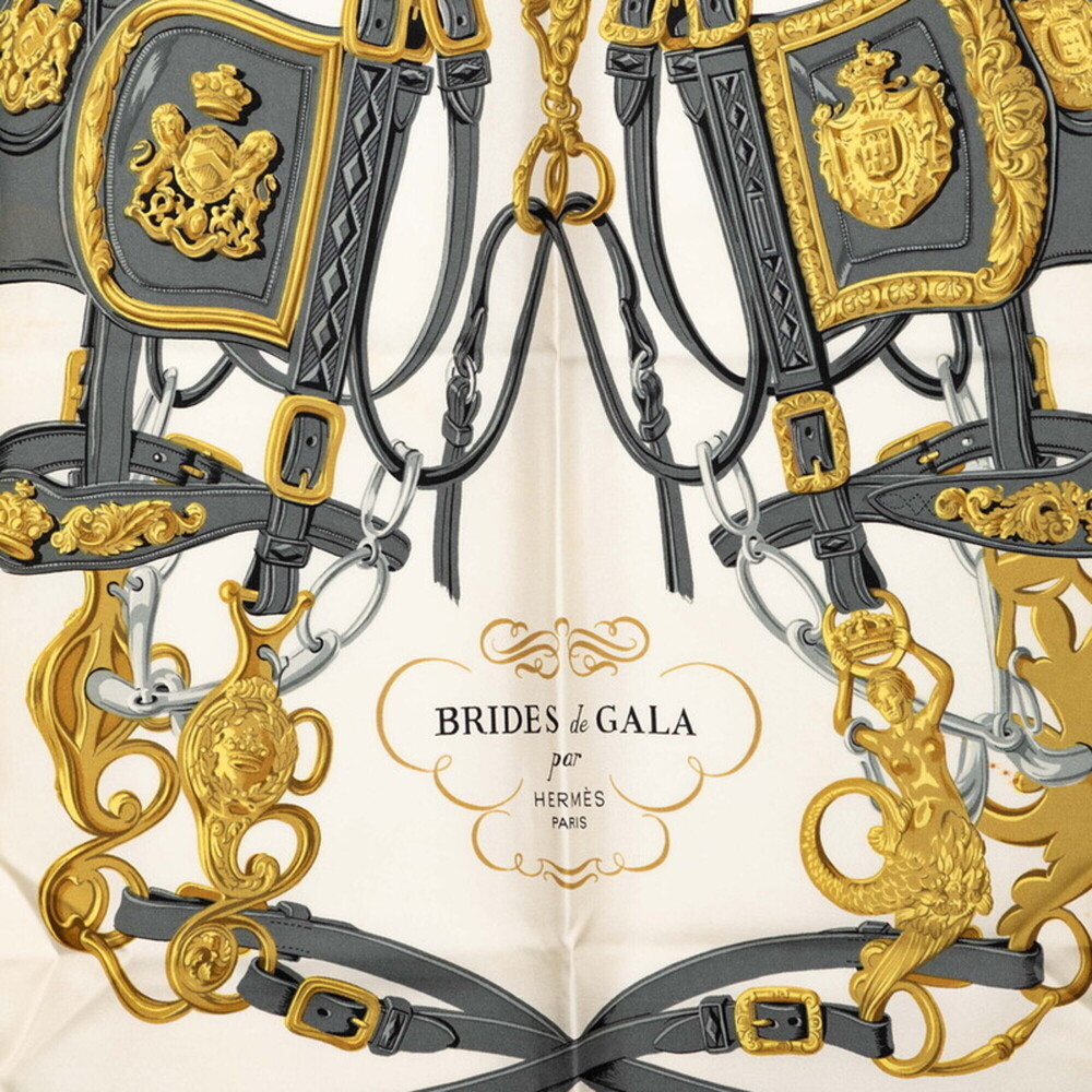 Hermes Carre 90 Brides de Gala Ceremonial Bridle Scarf/Muffler, Large Size, P... - Picture 3 of 8